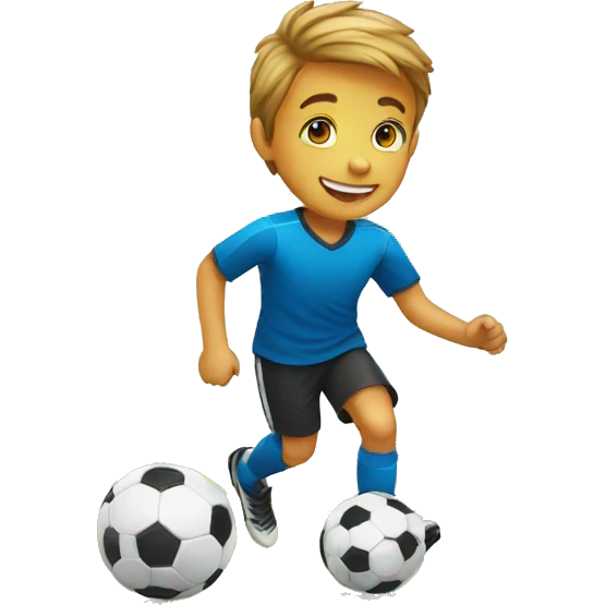 kid play soccer emoji