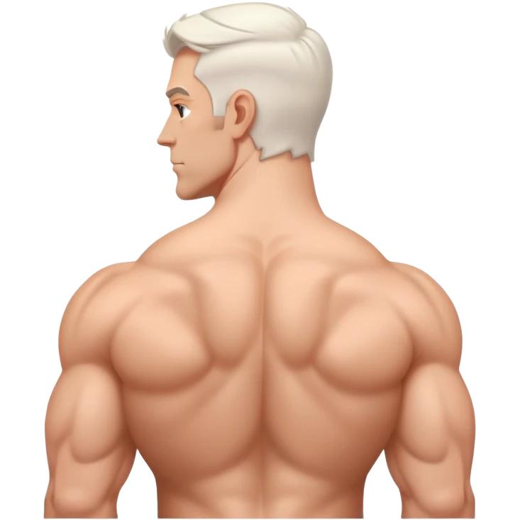 espalda de un hombre banco musculoso emoji