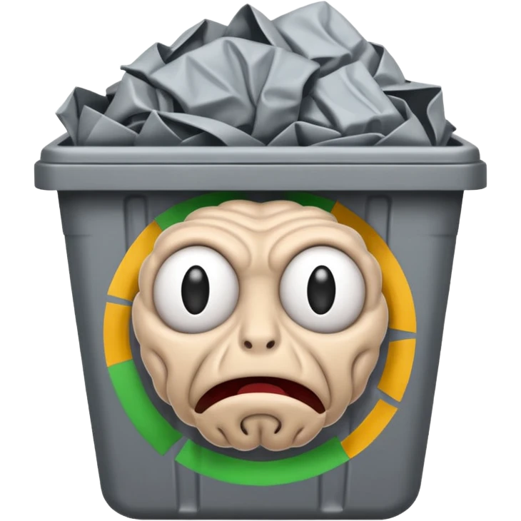 brain in trash emoji