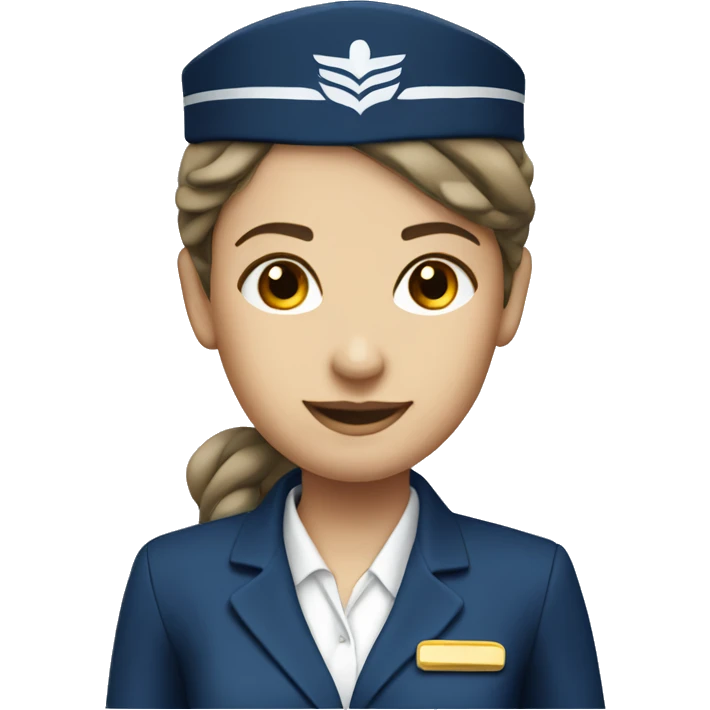 Flight attendant uniform dark blue  emoji