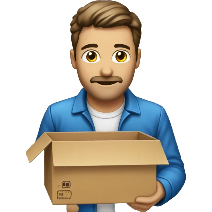 Repartidor con caja emoji