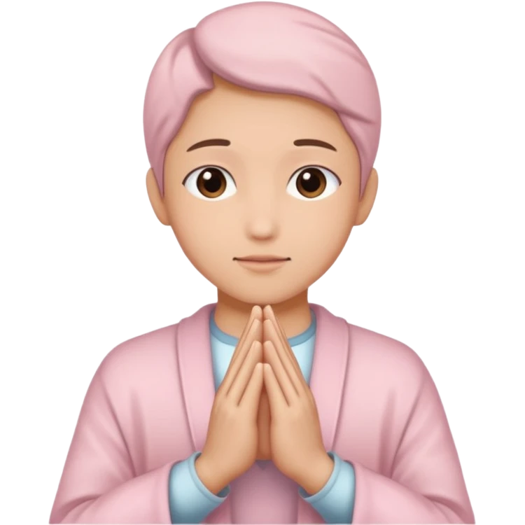 pray hands mangas rosadas  emoji