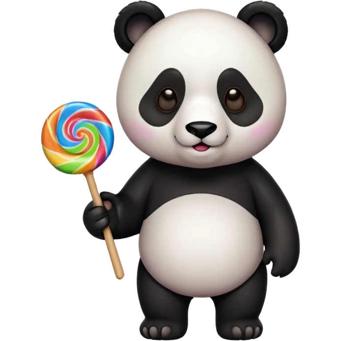 panda with candy emoji