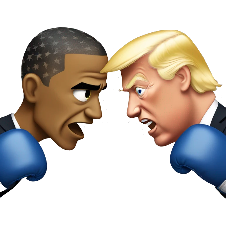 obama vs trump boxing match emoji