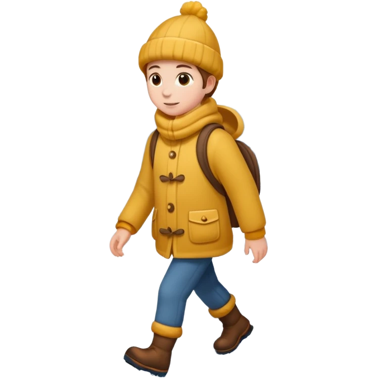 برف زیاد که یک نفر در زیر آن در حال قدم زدن است emoji