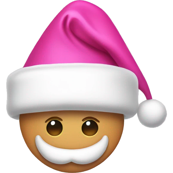 Pink Santa hat emoji