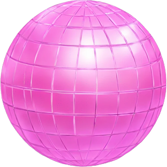 Pink pastel disco ball emoji