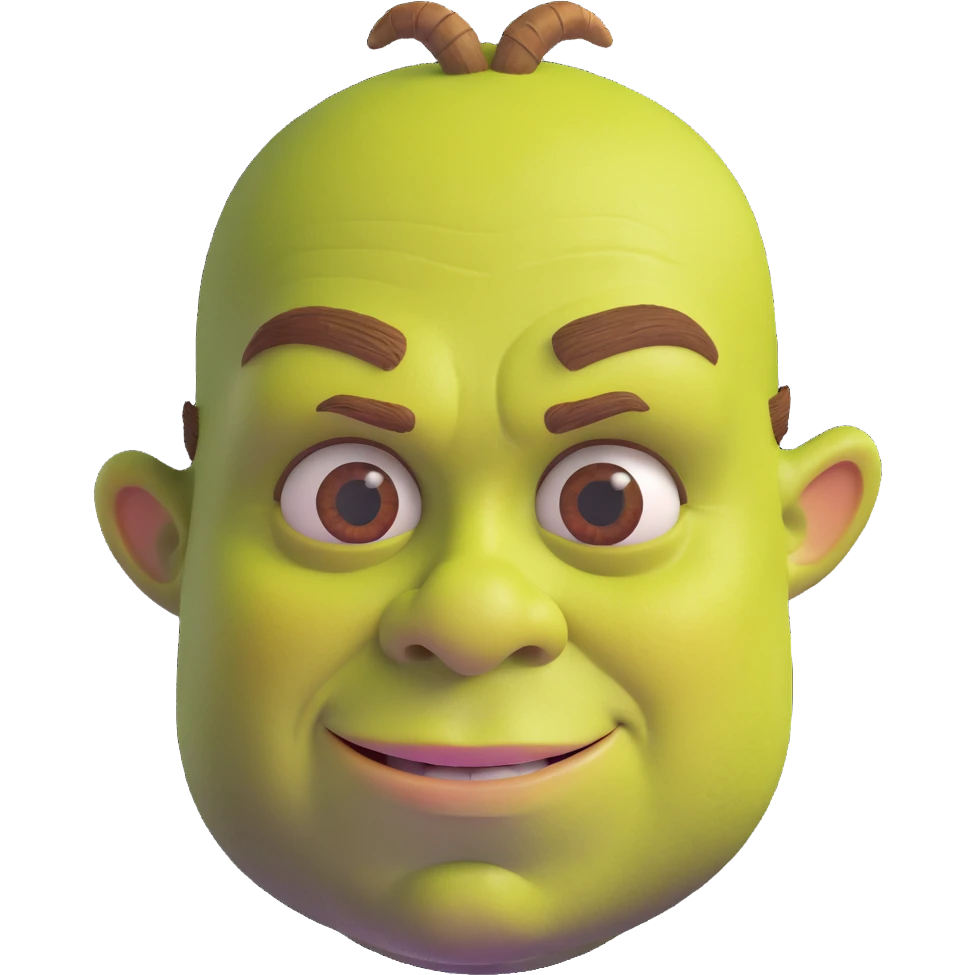 iconic Shrek face emoji