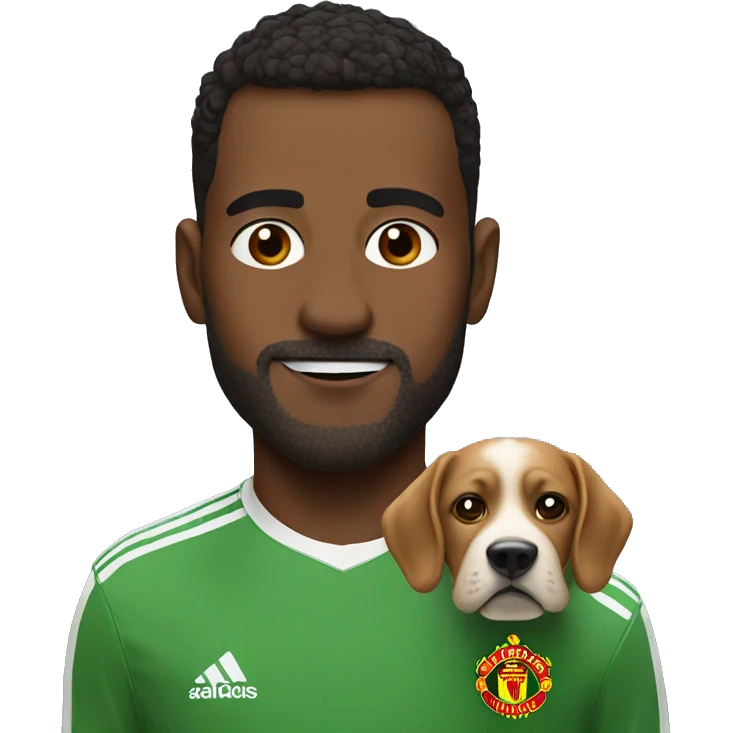 Dog with Man United  emoji
