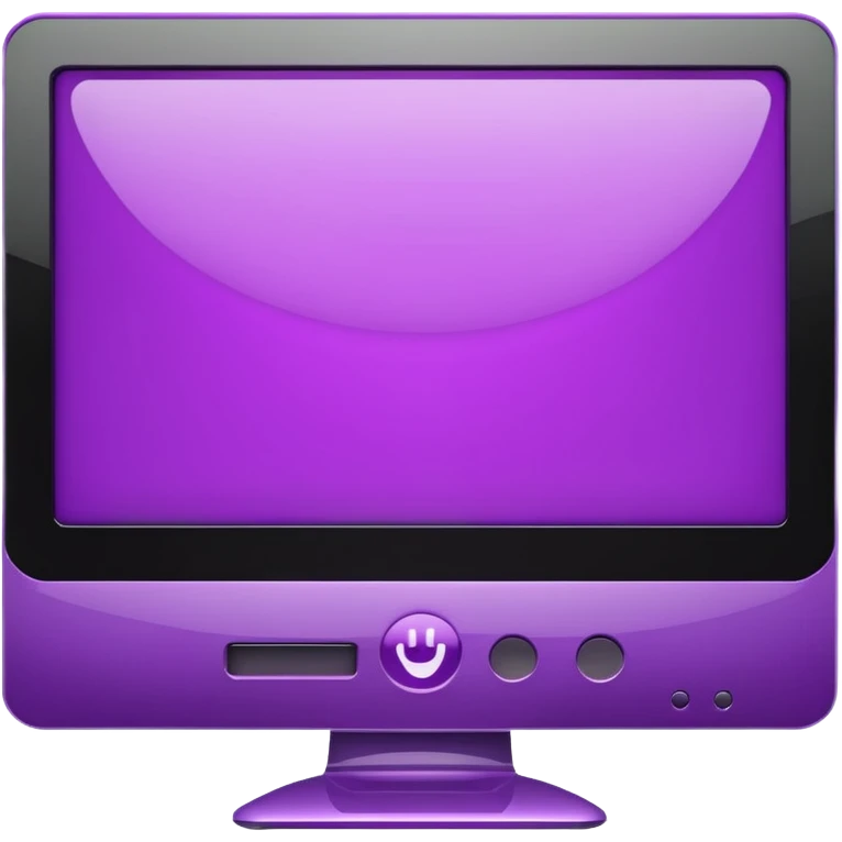 purple lcd wide screen monitor emoji
