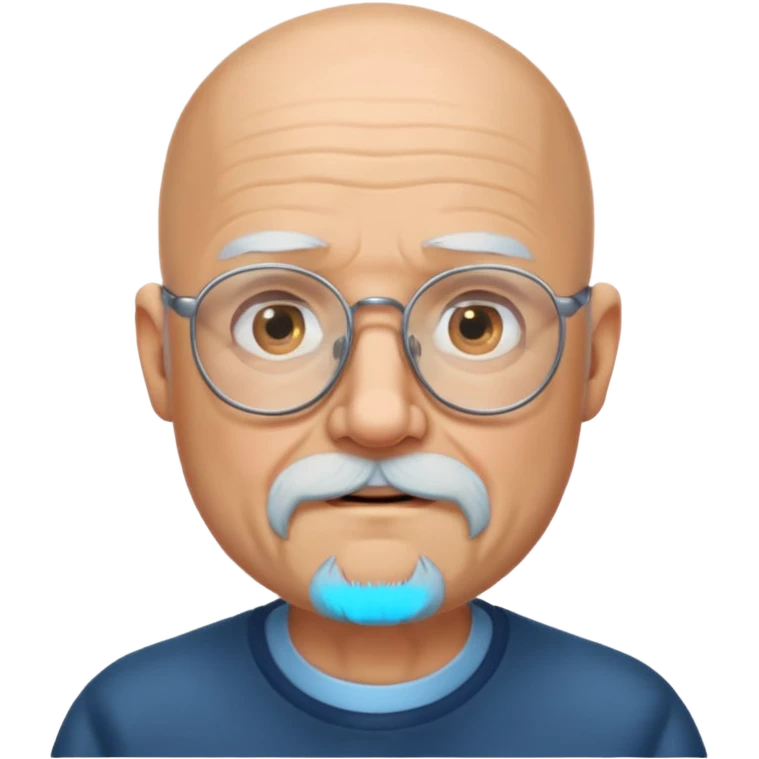 Bald Old man with glasses and a beard  emoji