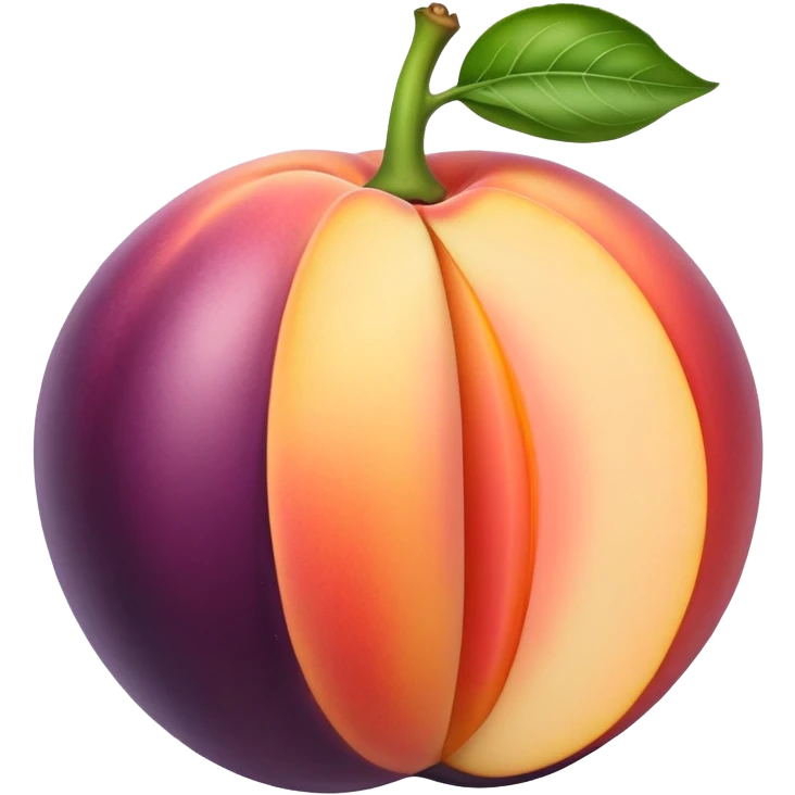 Peach with eggplant in the middle emoji