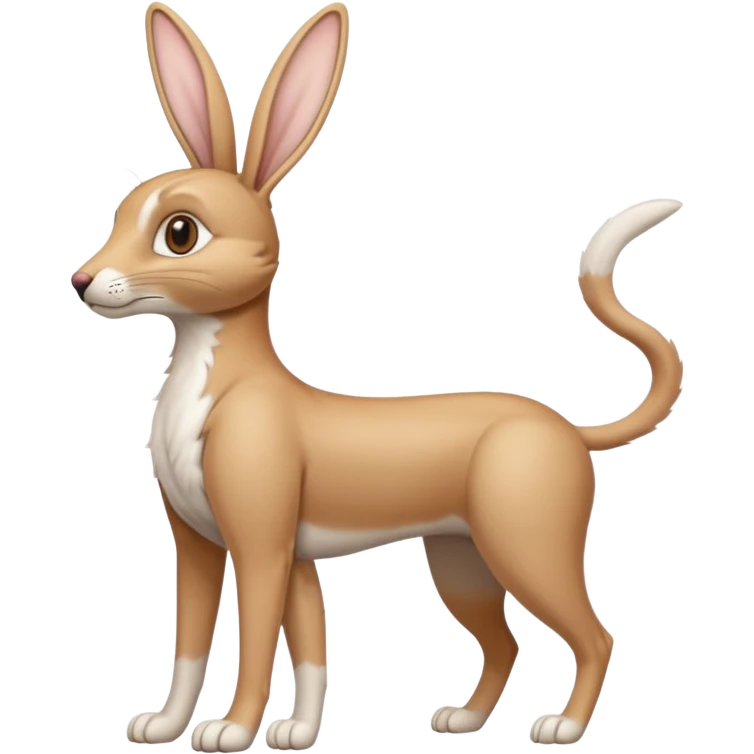 Long Nose Breed Dog. Rabbit Ears. Cat Arms Legs Torso Tail Anthropomorphic Fusion Hybrid (Character OC) emoji