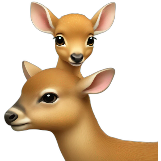 baby deer on capybara's back emoji
