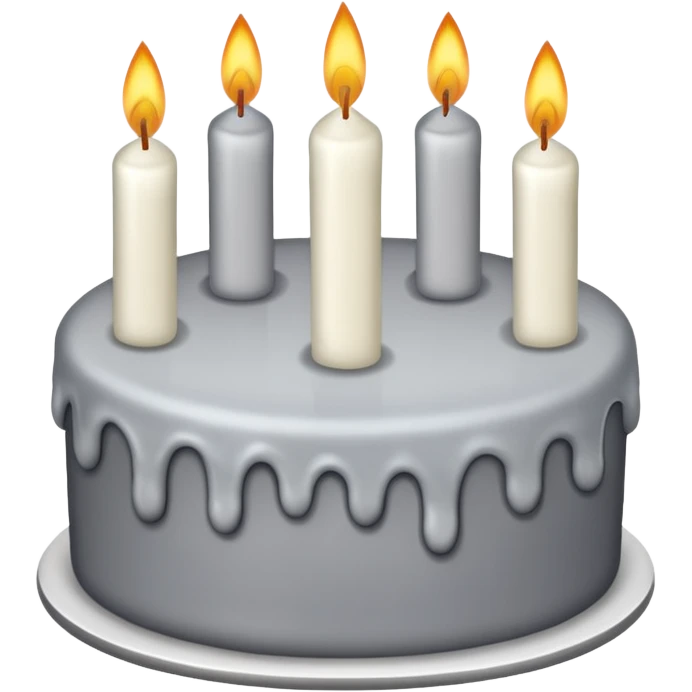 Happy birthday color gray emoji