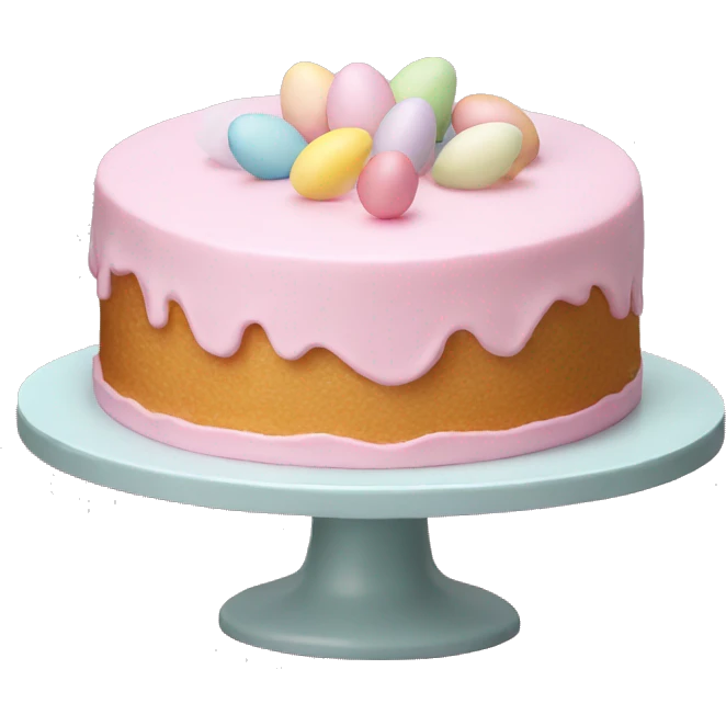 easter light pink cake emoji