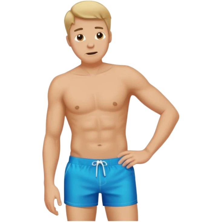 A white man scratching in his butt emoji