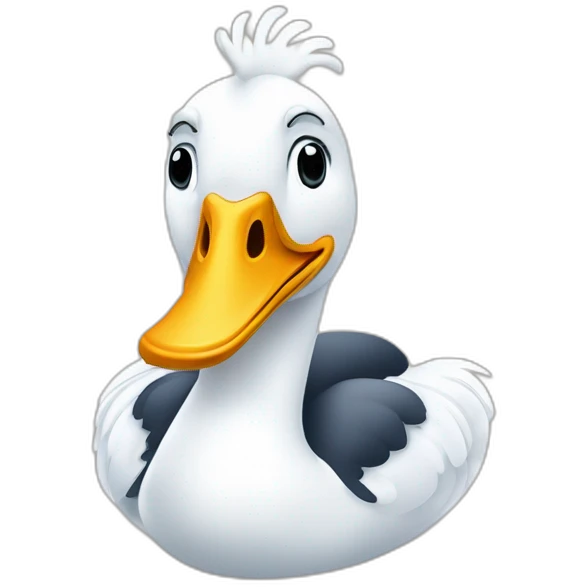 Schwan mit Krone auf dem kopf emoji