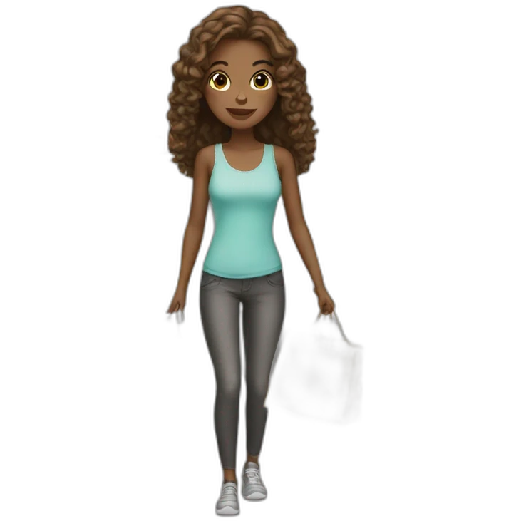 white girl shopping emoji