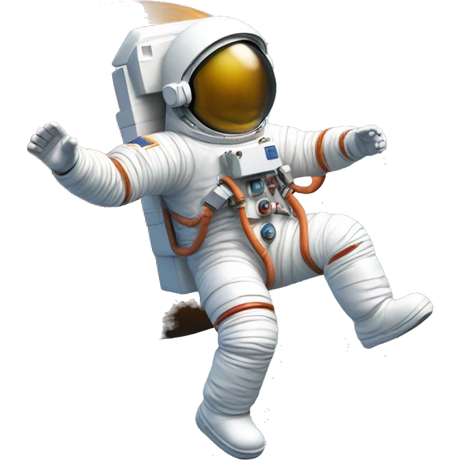 Astronauta flotando en el espacio emoji