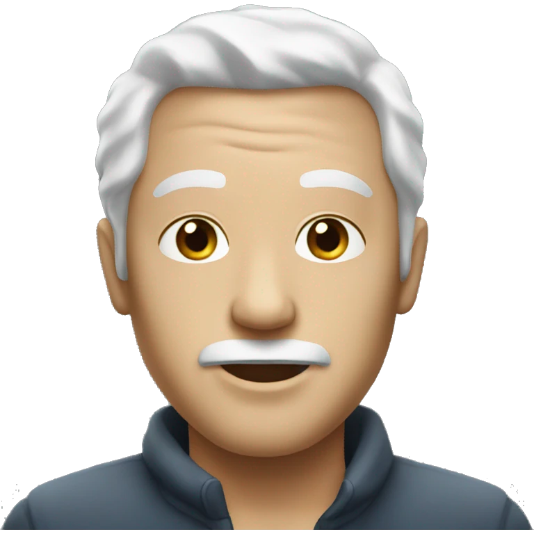 realistic   male with white hair  emoji