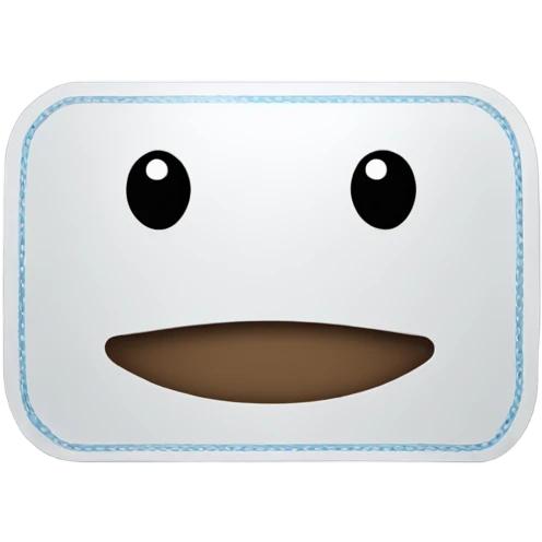 Black mouth tape, rectangular with the sides rounded emoji