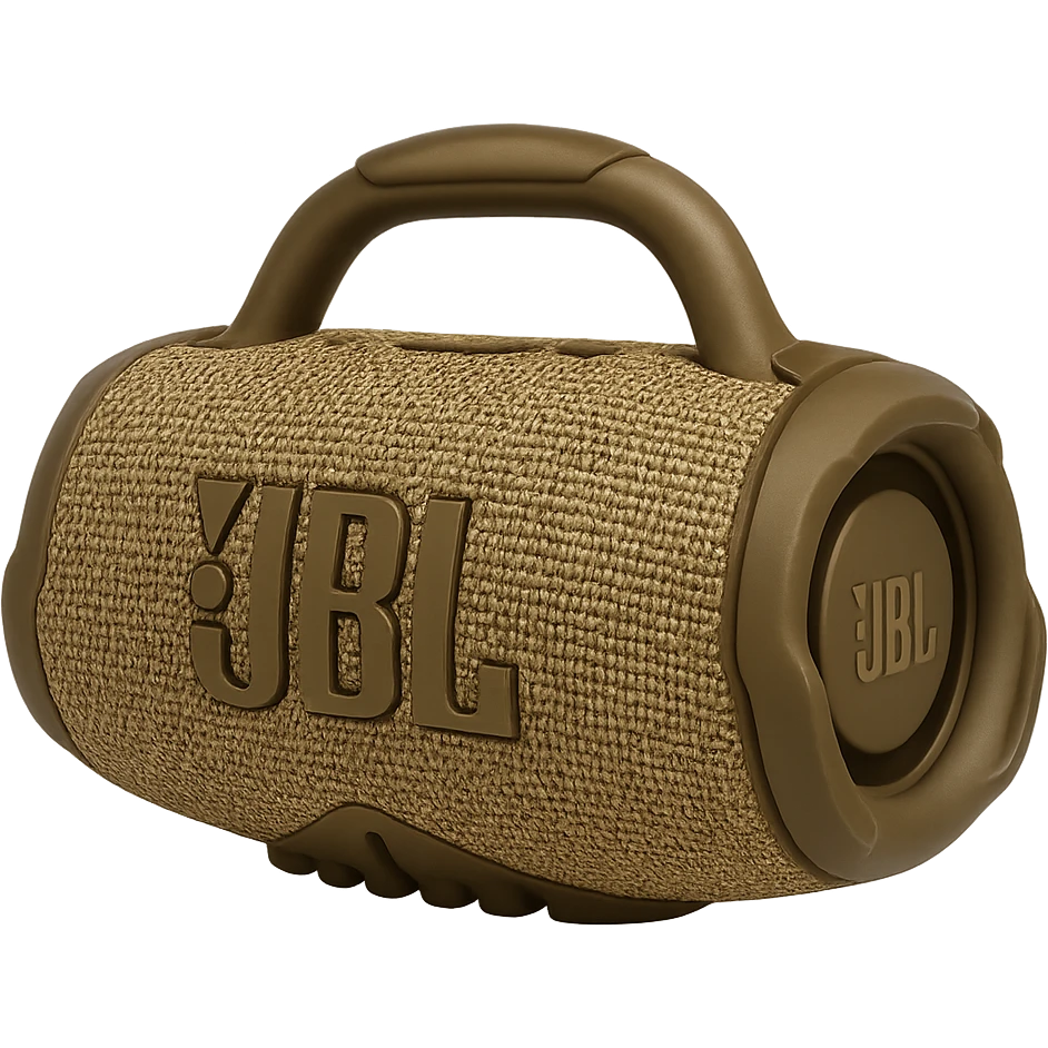 military-themed portable JBL speaker with desert sand and brown colors emoji
