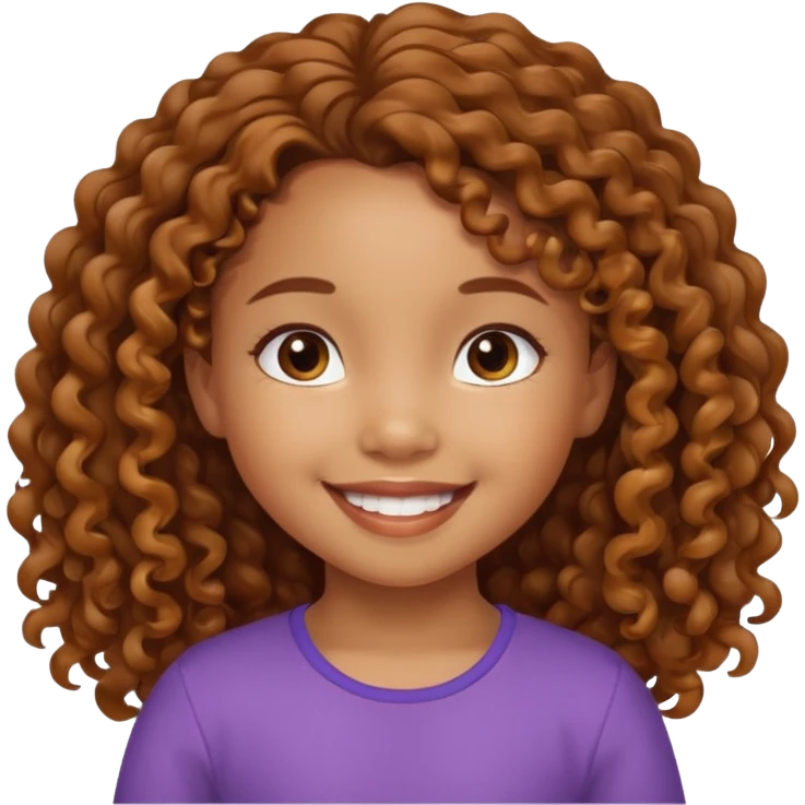 5 year old blasian girl with long brown curly hair emoji