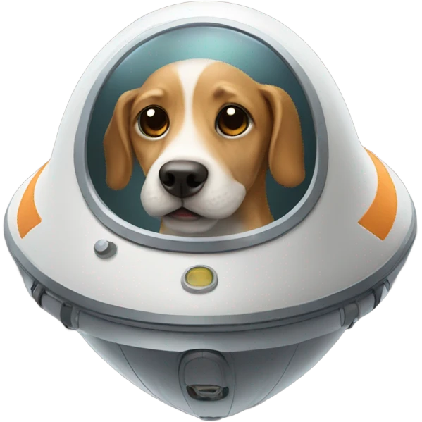 A dog in a spaceship emoji