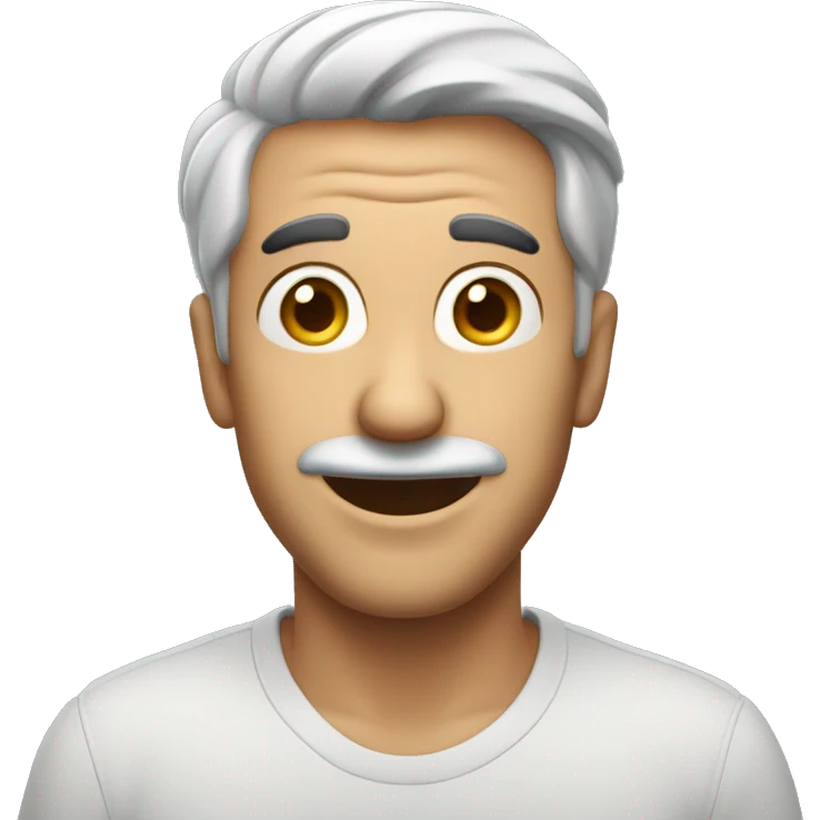 Smiling Italian man have a surprised emoji