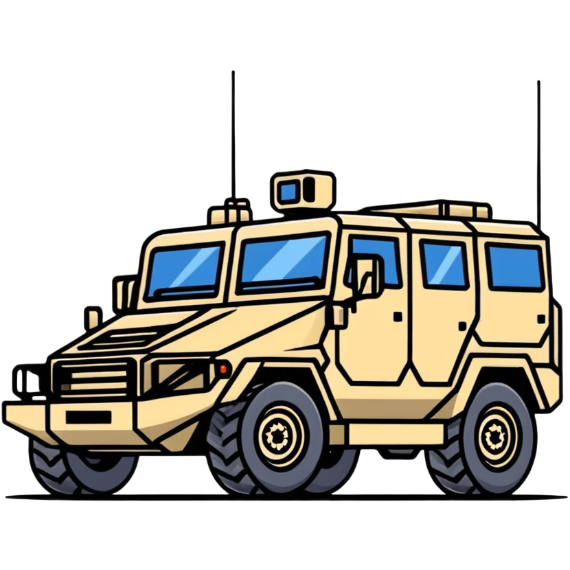 army tactical vehicle with star emblem emoji