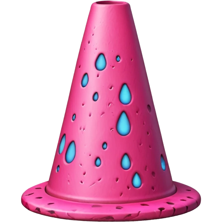 pink lava traffic cone emoji