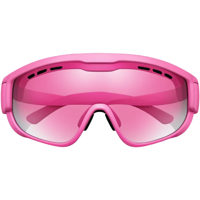 chunky pink sport sunglasses with protective visor lens, substantial build emoji