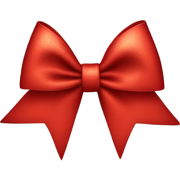red cheer bow  emoji