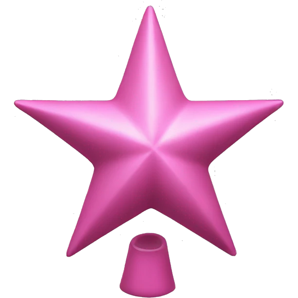 pink tree topper star emoji