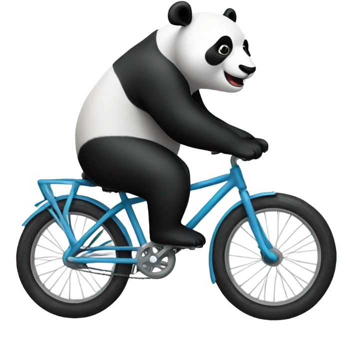 Panda riding a bike emoji