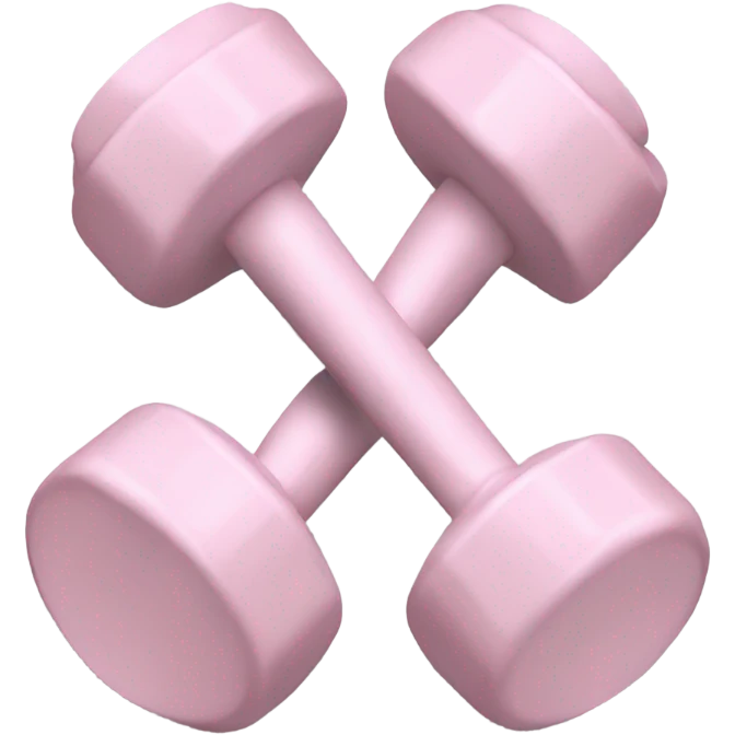 pale pink dumbells  emoji