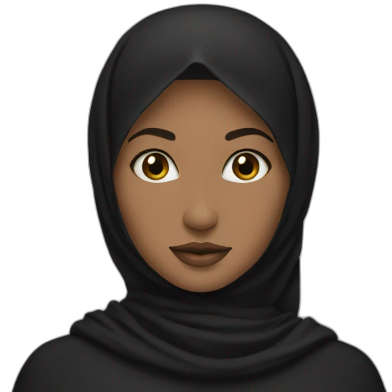 Hijab en noir emoji