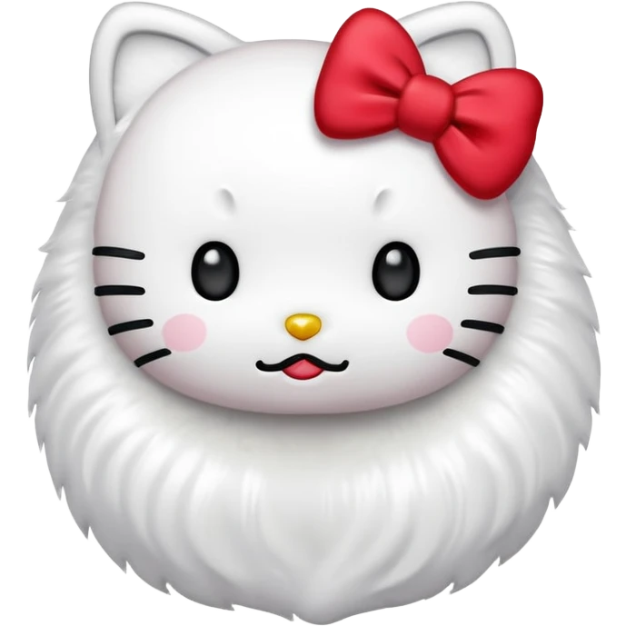 Fait un emoji comme hello kitty à la perfection en dessin normal sans 3d juste la tête  emoji