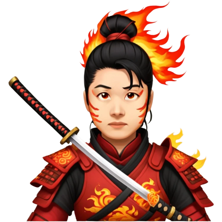 Fire-Wielding Samurai emoji