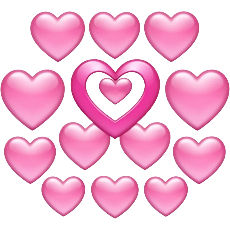 Many pink sailor moon hearts  emoji