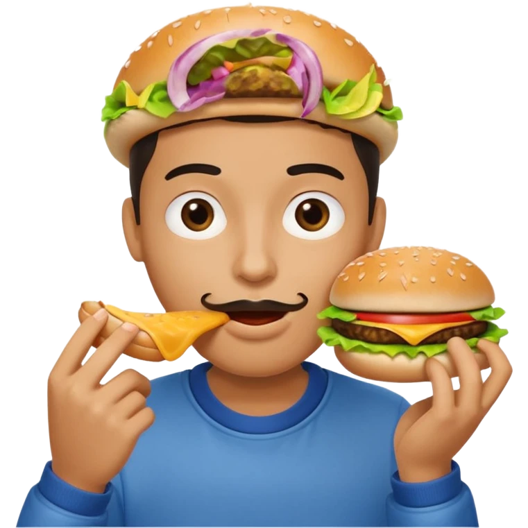 persona comiendo hamburguesa emoji