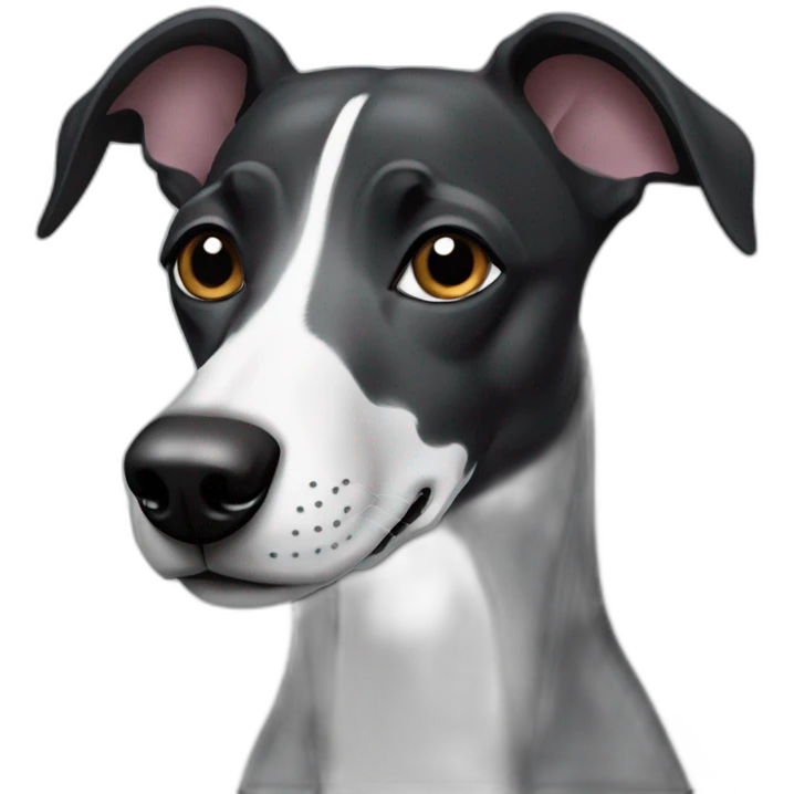 Black whippet dog emoji