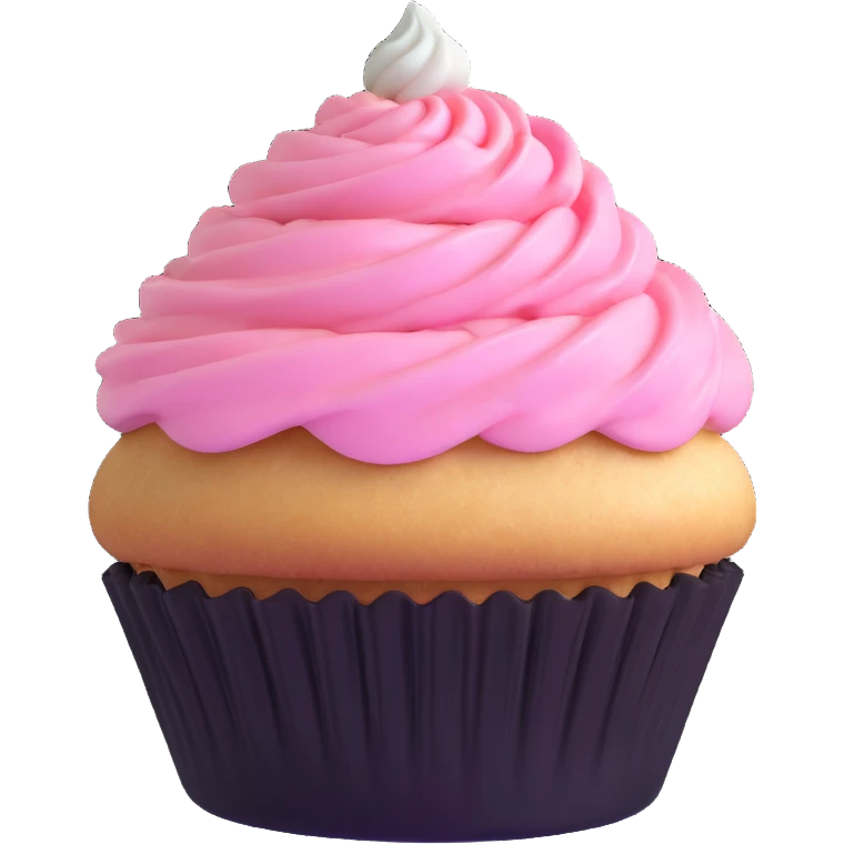 cupcake with pink icing emoji