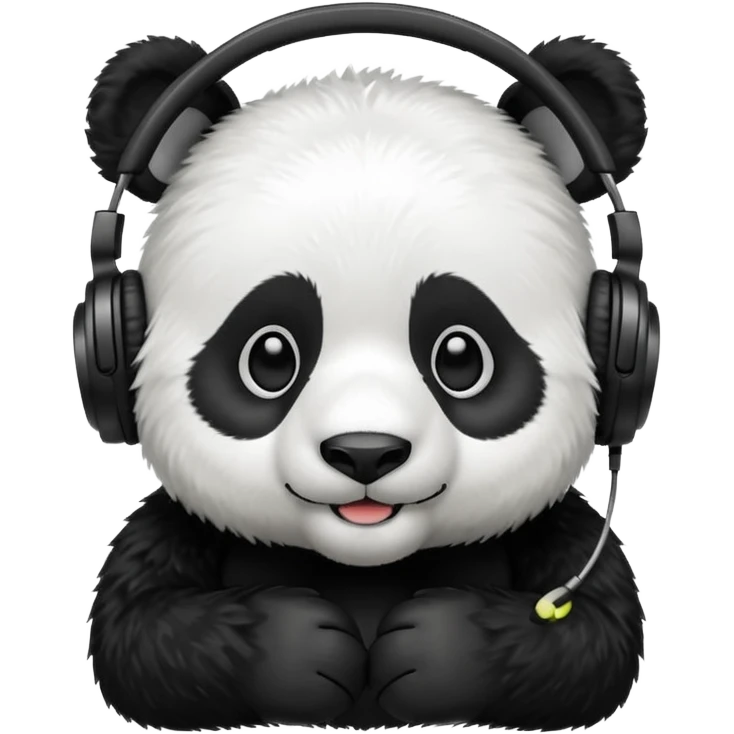 the panda wearing headphone emoji
