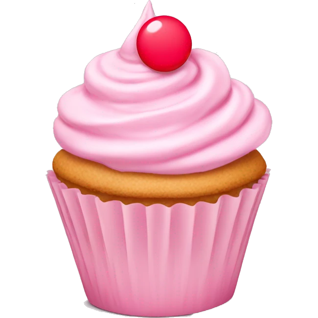Light pink cupcake emoji