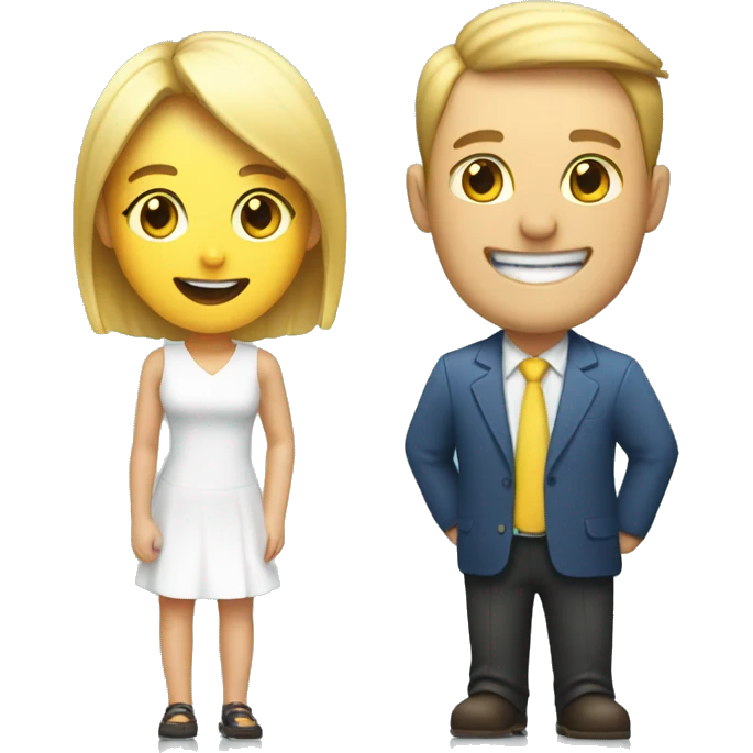 positive competition between two people icons emoji