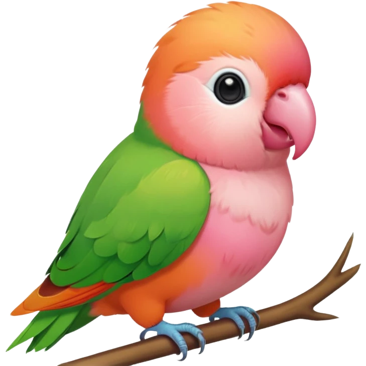 A peach-faced lovebird emoji