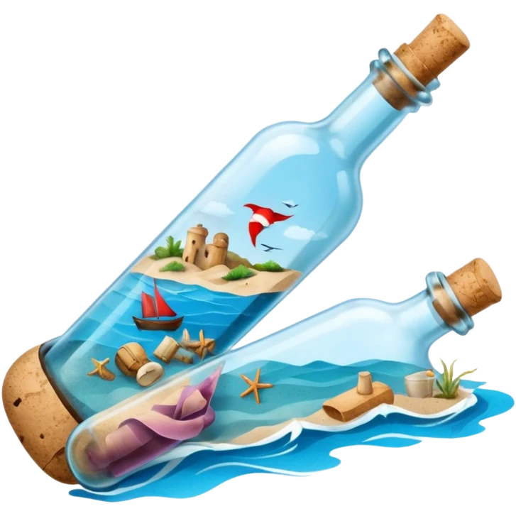 Message letter in Bottle emoji