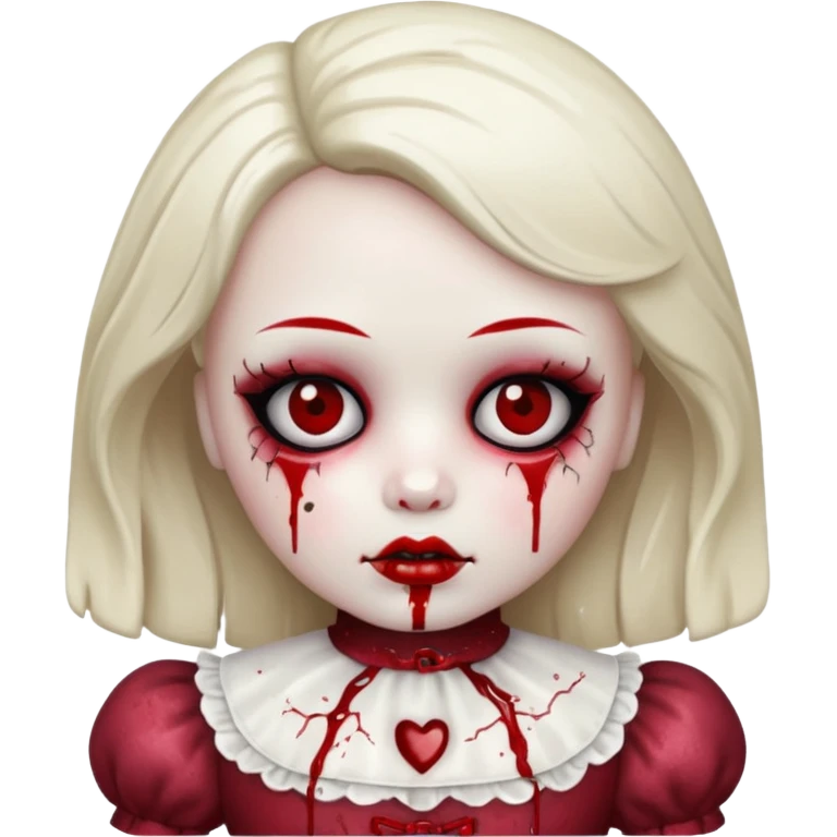 Glitter sweet horror doll emoji